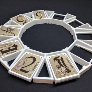 Wheel card holder for 10 decks of cards - Board game accessory organizer