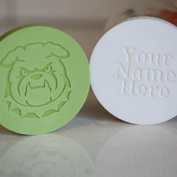 10 Personalize Yogurt Glass lids- custom designs | Party Favors