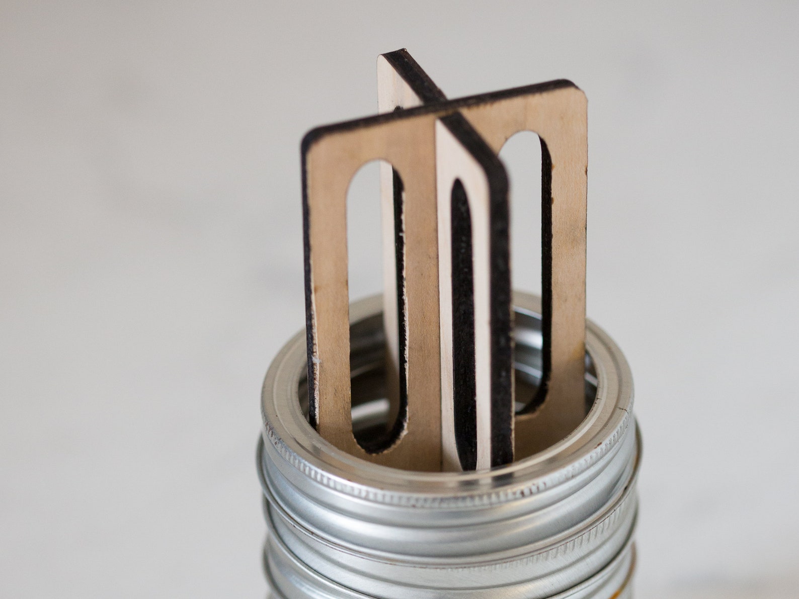 Wooden Mason Jar Lid and Ring Organizer Etsy