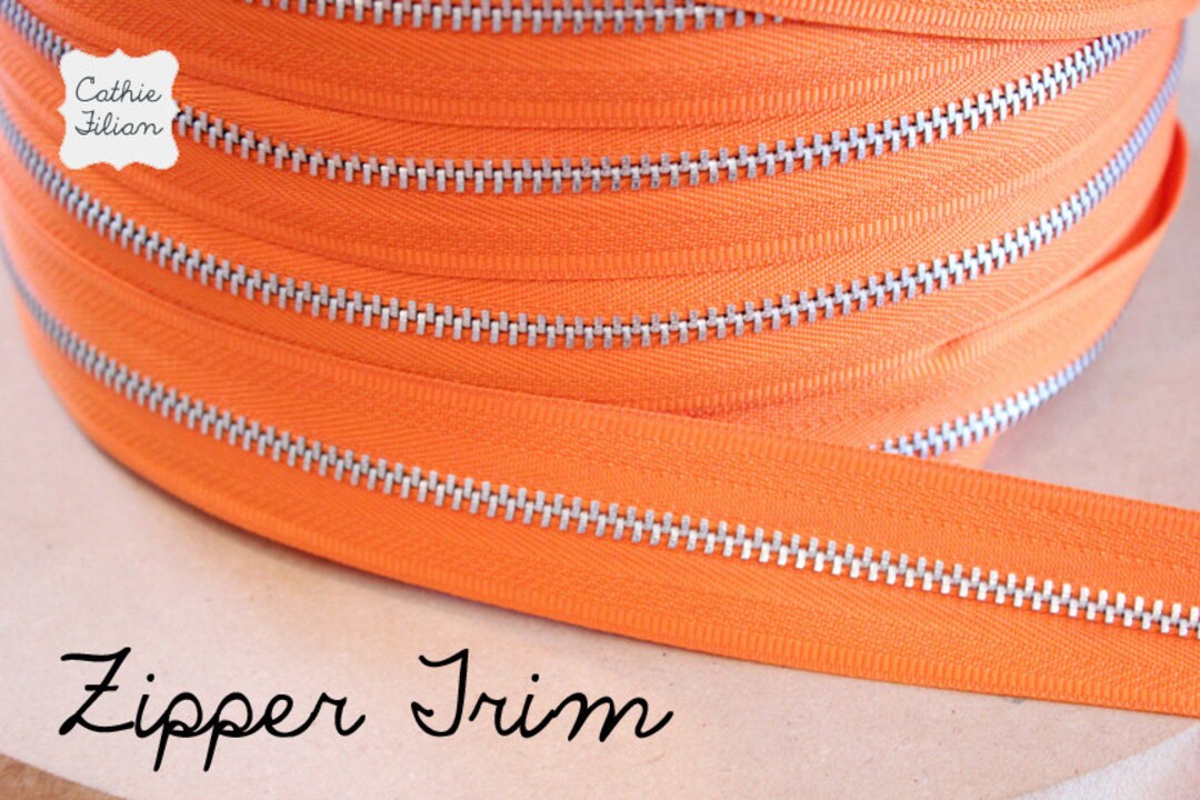 Orange Zipper by the Yard 3 YARDS Zipper Flowers Sewing Etsy