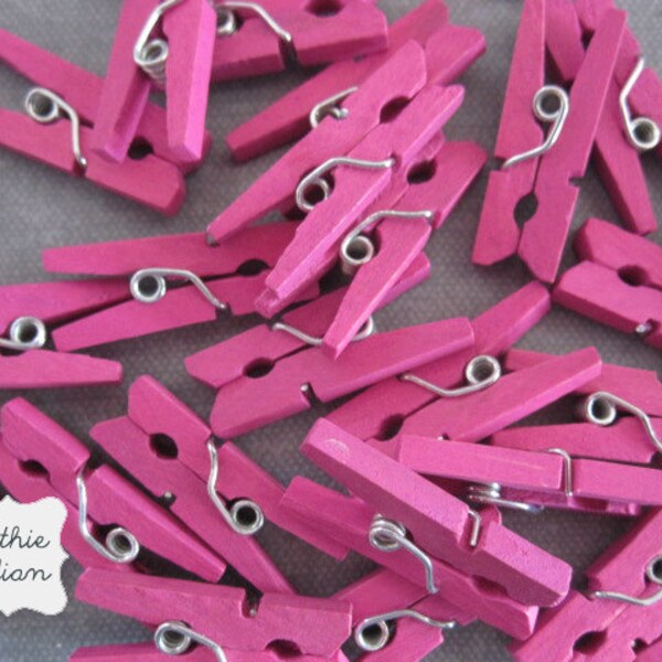 Pink Clothespins Etsy