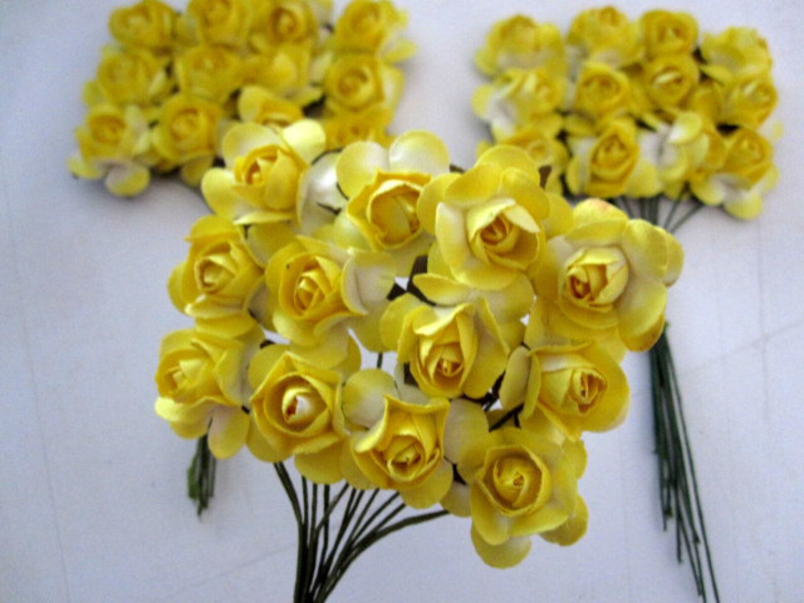Yellow Paper Flowers 36 PCS Small 19 Mm 3/4 Wedding Etsy