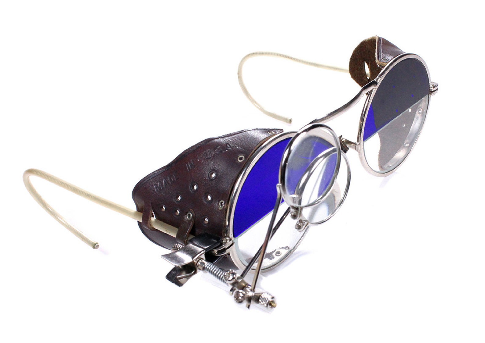 Steampunk Goggles Antique Rare 2 Tone Steampunk Aviator Etsy