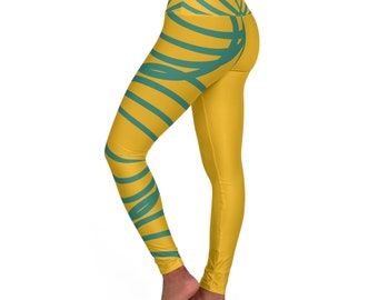 Pantalon legging de yoga jaune