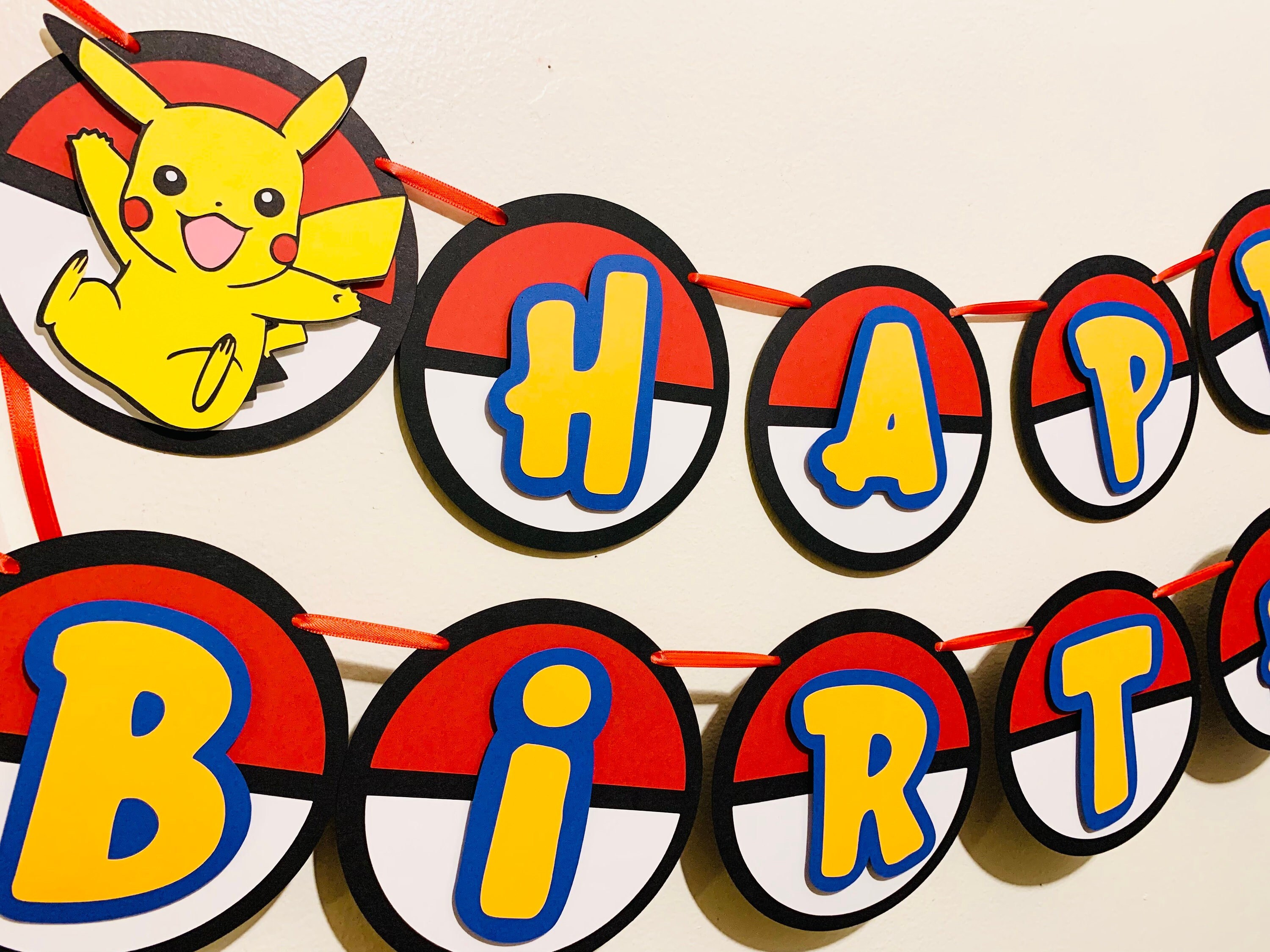 Pokémon Birthday Banner Pikachu Banner Pokémon Party Decor | Etsy Canada