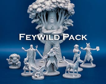 Feywild Monster Pack | Random Encounter | 9 Miniatures - 28mm Scale DnD D&D Tabletop Miniature Mini
