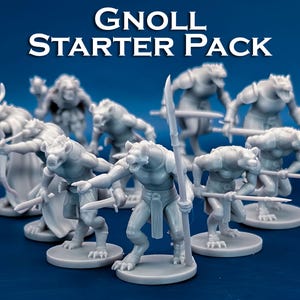 Gnoll Starter-Set | 10 Miniaturen Starter Set - 28 mm Skala D&D D&D Tabletop Miniature Mini Bundle Pack Lot