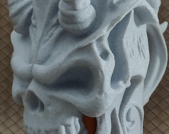 Archdemon Skull Can Holder – Gothic Fantasy Skull Mug, Demon Head Drink Holder, Dark Home Bar & Gamer Décor