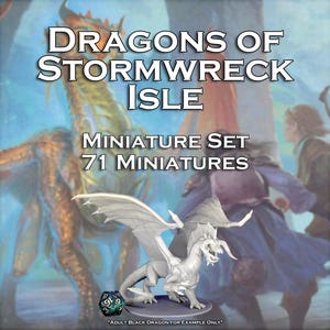 Ensemble de campagne complet des Dragons de Stormwreck Isle | 71 miniatures | Echelle 28 mm | Dungeons and Dragons RPG de table (non officiel) | Miniatures D&D D&D