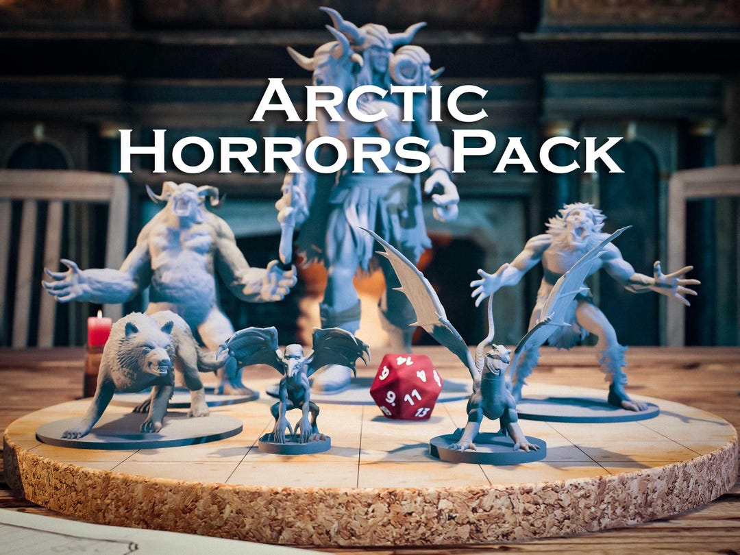 Arctic Horrors Monster Pack | 6 Miniatures Starter Set - 28mm Scale Dnd ...