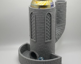 Can Holder & Dice Tower Combo – Dual-Purpose Drink Holder, RPG Dice Roller Cup, Tabletop Gaming Accessory