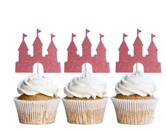 Castle Cupcake | Birthday Cupcake Topper | Engagement Topper | Bridal Shower |Cupcake Toppers| Princess Decorations, Princess tea party