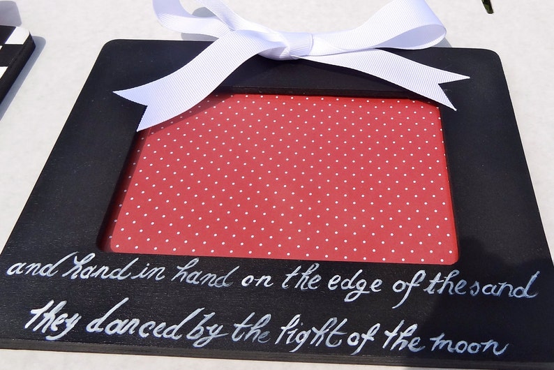 Black and White Quote Picture Frame Custom Designed Color Options
