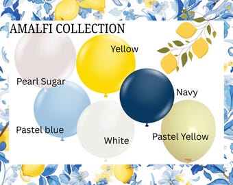 Create Your Own Garland Balloons | She Found Her Main Squeeze Bridal Shower | Lemon Baby Shower | Amalfi Yellow Coast | Blue Yellow Balloons