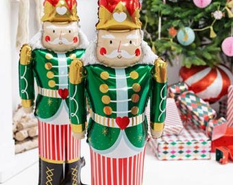 Giant Nutcracker Self standing XL Decoration Balloon, Entrance Nutcracker Christmas Balloon, Holiday Sugar Plum, Nutcracker Party Decor