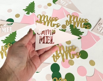 Camp Bach, Bachlorette Camping Confetti, Glamping Party Decor, Bridal Camping Party, Camping Confetti, Camping Birthday Party, Miss to Mrs