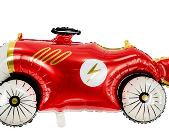 Large Vintage Race Car Balloon 43", Two fast Birthday, 2nd Race car birthday, Cars themed Birthday,  Vintage Race Car,40th Birthday Vintage