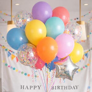 Rainbow Bright Party Balloons, Rainbow ONE party, Two Birthday, One bright year, Unicorn Pastel, Confetti Pastel decor, Animal Party