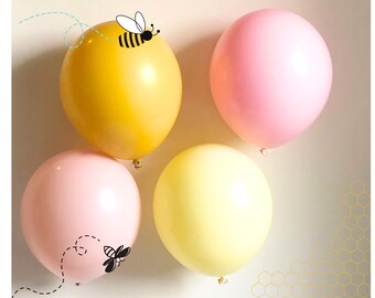Sunshine Bee Balloons, Luxe Balloons, Little Miss Sunshine, Bumble Bee Party Balloons, Happy Bee Day,Bee Baby shower, Bee bridal decor