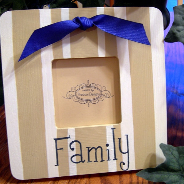 Boutique Custom Painted Personalized  Picture Frames Wedding or Family Designs