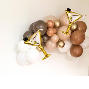 Espresso Martini Foil Balloon Arch, tini bit older party, Espresso Martini Bachlorette, Dirty 30 Martini, A Bride in a Tini bit Espresso