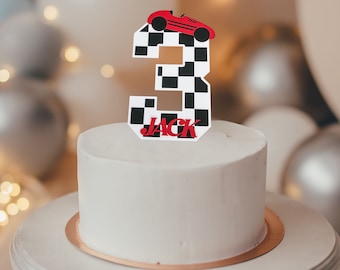 Neutral Race Car Two Fast Cake Topper/ Retro Race Car cake Topper. Race Car Party Topper/ Race Car Birthday/Two Fast Birthday