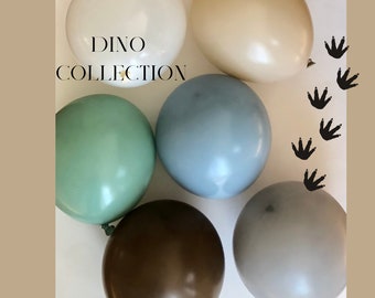 Dino Collection Individual Luxe Balloons  | Dino First Birthday Party decor/  Rawr Dino Party/ Three rex/matte balloons