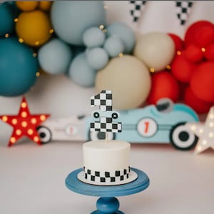 Racing Party DIY Balloon Garland car Birthday, Racing Party Decor   Boys Muted Car Birthday, Classic Vintage  Race Car decor, Two fast party