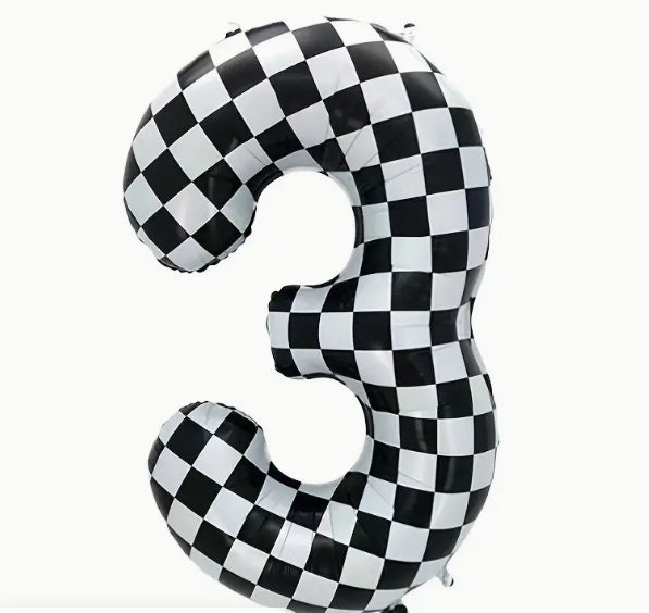 3rd Birthday Decorations For Boys Race Car Balloons 3nd Birthday Decoration For Boys, 40 Inch Racetrack Number 3 Foil Balloon Black Wheel Tire Balloons, Boys 3nd Cool Birthday Racecar Theme Party Decor