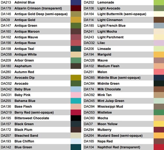 Items similar to Sample Paint Chart Selection on Etsy