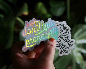 Don’t Hate Propagate Plant Sticker Pack | Die Cut Vinyl Stickers for Plant Lovers