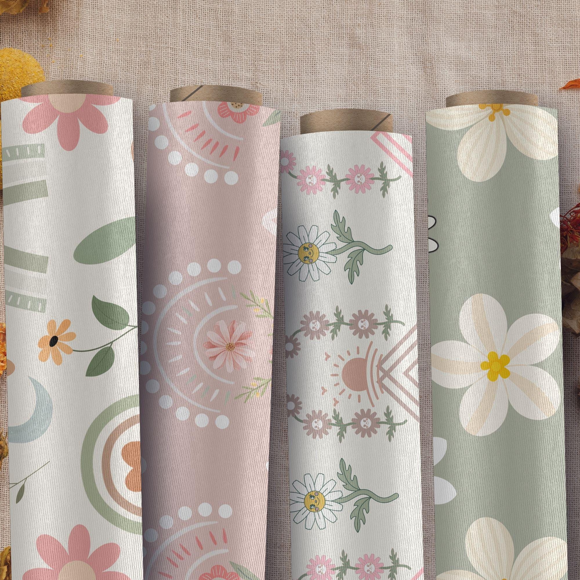 Boho Floral Digital Paper Pack, Seamless Patterns (digital Download) - Etsy