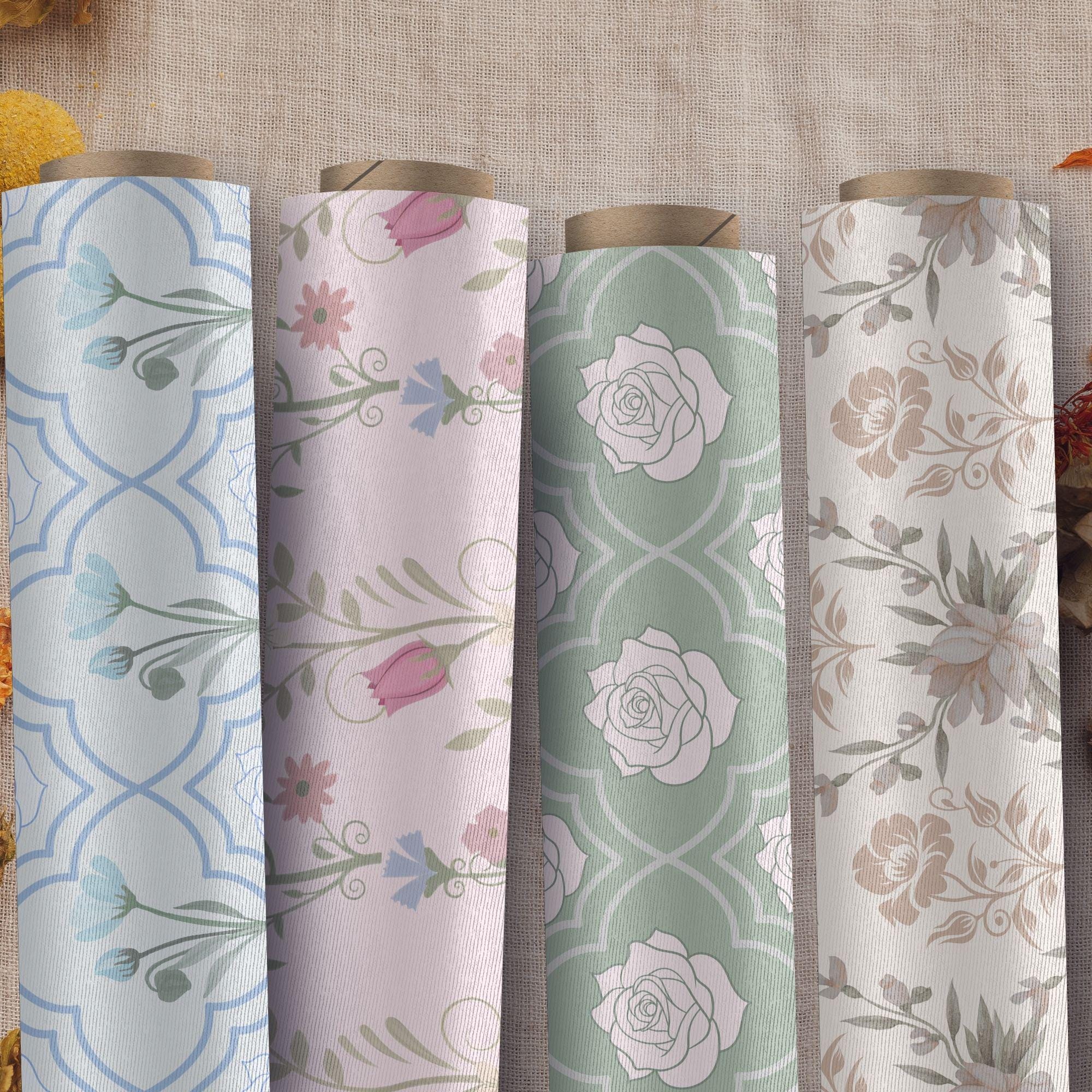 Vintage Floral Digital Paper Pack, Cottagecore Seamless Patterns (PNG ...