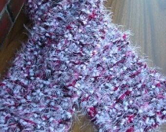 Burgundy and White Scarf