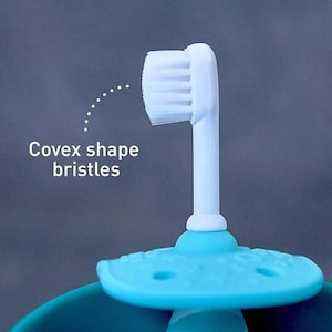 Brosse à dents bébé 3 étapes – Kit d’apprentissage 2-en-1 à prise palmaire pour tout-petits dès 12 mois | Kit hygiène dentaire bébé