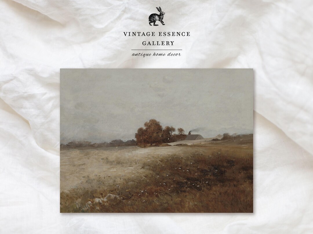 Vintage Autumn Landscape | Antique Oil Painting | Moody Countryside ...