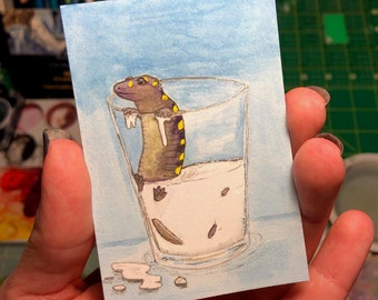 botober/mabs drawlloween club 2021 half a cup of milk / salamander miniature painting