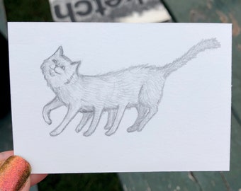 botober 2021 - 8-legged cat miniature drawing
