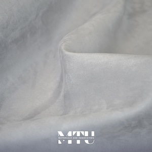 Light Grey Suede Headliner Fabric with 4mm Foam Backing, Auto Upholstery Material, 60&quot; Wide, Sold by the Yard, Faux Suede Car Interior