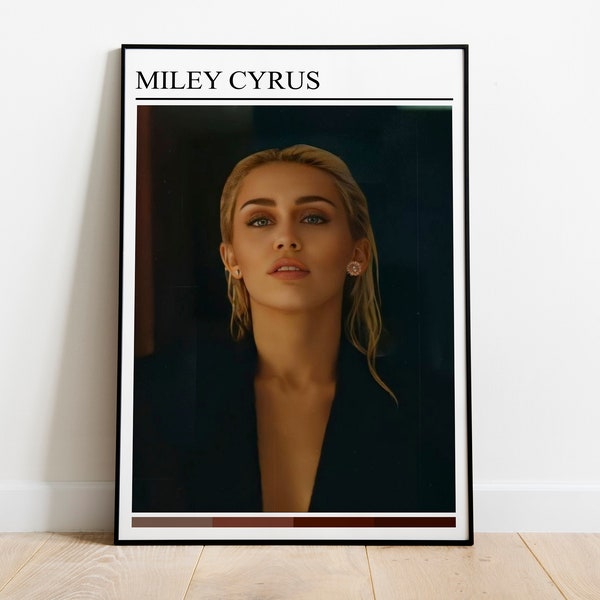 Miley Cyrus Poster Print | Miley Cyrus Art Poster | Music Poster | Wall Decor | Music Gift | Room Decor