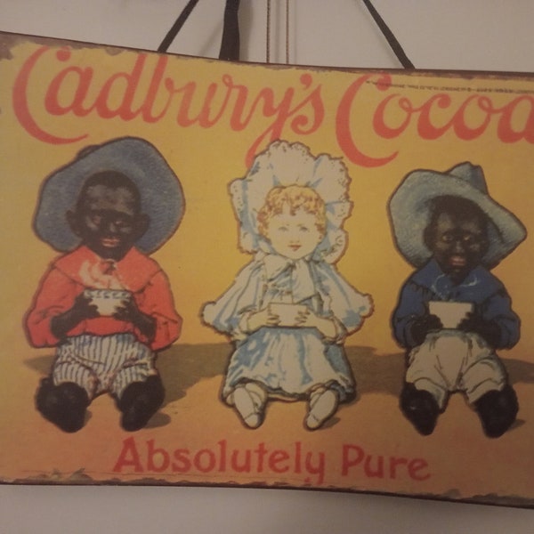 Cadbury Cocoa Absolute Pure Vintage Metallbild-Zeichen