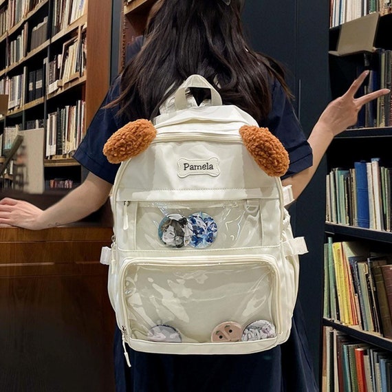 Custom Ita Bag Personalized Name Backpacks Engraved Name Transparent Backpacks Custom Backpacks Large Capacity Backpacks Gifts for Her Etsy