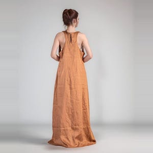 Linen Maxi Dress, Casual Linen Dress, Minimalist Maxi Dress, Boho Summer Linen Dress, Plus Size Linen Sleeveless Dress