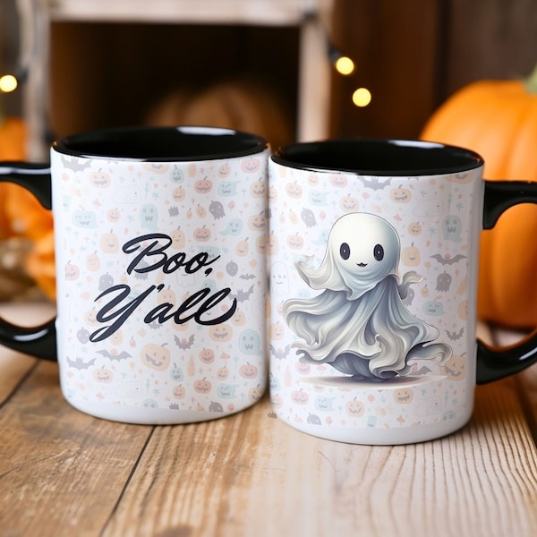 Boo, Y'all 15oz Coffee Mug | Sweet Ghost