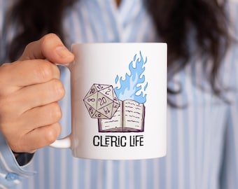 D&D Cleric Life, Tabletop RPG Class White Mug 11oz