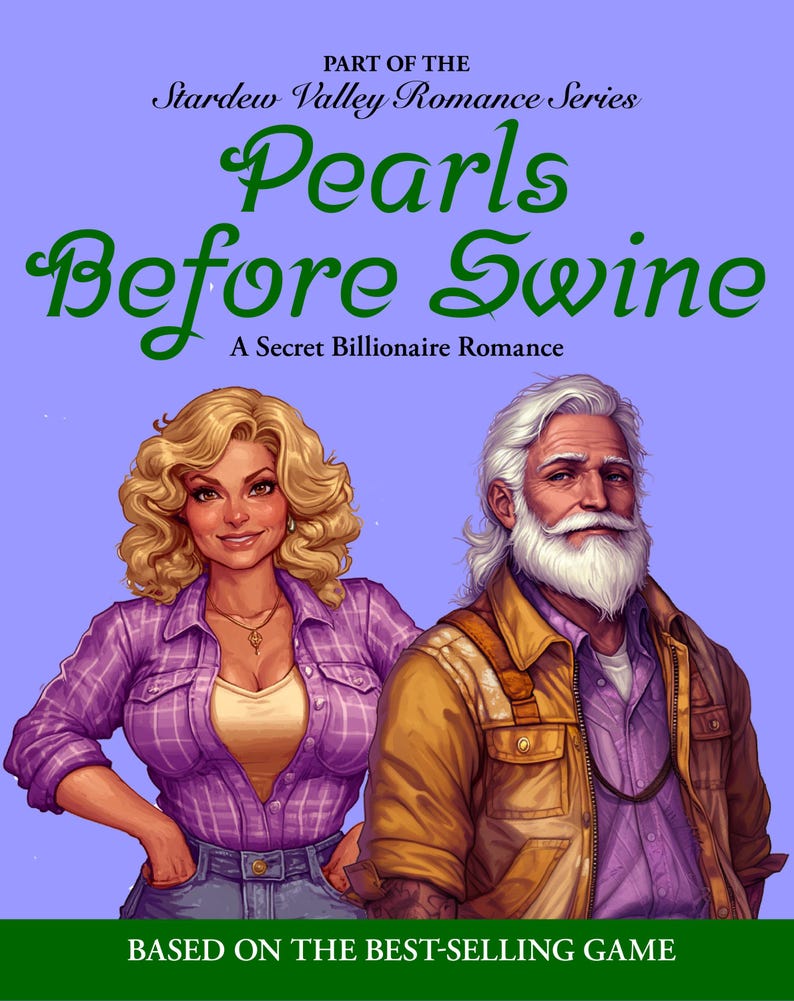 Stardew Valley Faux Romance Book Cover, Emily & Clint, Poster - 11