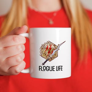 D&D Rogue Life, Tabletop RPG Class White Mug 11oz