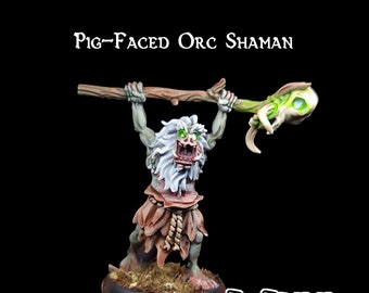 Pig-Faced Orc Shaman - Warp Miniatures