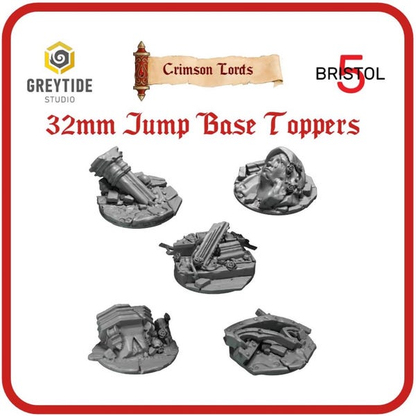 32mm Jump Base Toppers - Crimson Lords