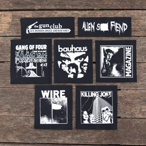 Post Punk, Goth and Art Punk Patches